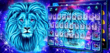 Galaxy Neon Lion Keyboard Them