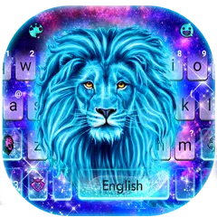 Baixar Tema Keyboard Galaxy Neon Lion APK