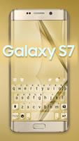 最新版、クールな Galaxy S7 Gold のテーマキー ポスター