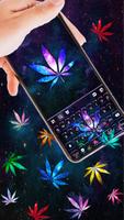 Fundo do Teclado Galaxy Weed G Cartaz
