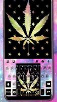 Fond de clavier Galaxy Weed Affiche