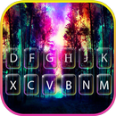 Galaxy Tree Night Tema de tecl APK
