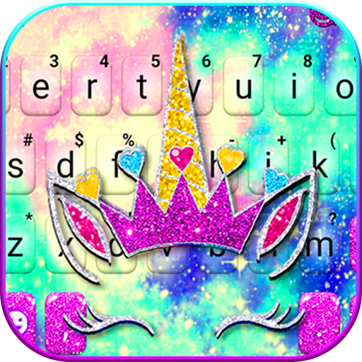 Tema Keyboard Galaxy Unicorn Q