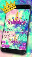 Tema Keyboard Galaxy Unicorn Q Cartaz