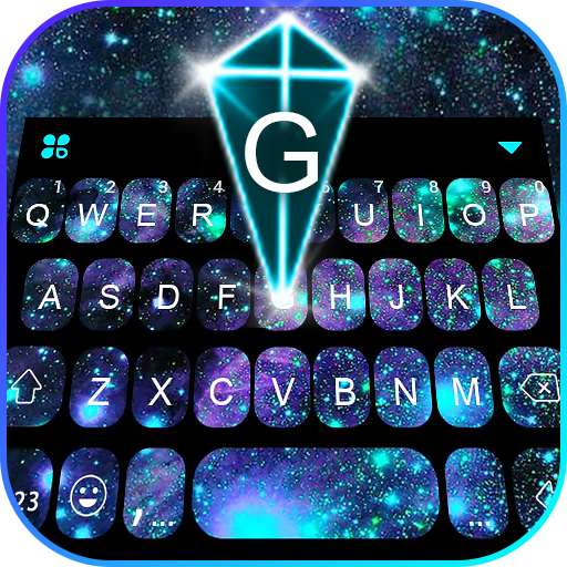 最新版、クールな Galaxy 3D のテーマキーボード