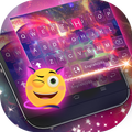 Dreamer Galaxy Emoji Keyboard Theme