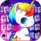 Galaxy Unicorn Tema de teclado icono