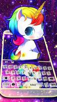 Galaxy Unicorn Tema de teclado captura de pantalla 2