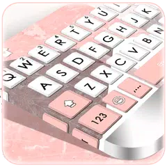 Geometric Coral Pink Keyboard  APK download
