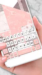 Geometric Coral Pink Keyboard  APK download