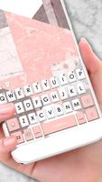 Tema Keyboard Geometric Coral  Cartaz