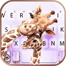 Fundo do Teclado Giraffe Love APK