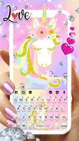 Fundo do Teclado Girly Floral  Cartaz