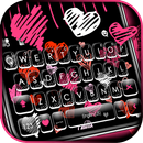Girly Hearts Doodle Themen APK