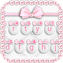 APK Girly Pink Bows Tema Tastiera