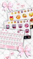 Chủ Đề Bàn Phím Girly Pink Bow ảnh chụp màn hình 1