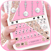 Girly Pink Glitter Teclado