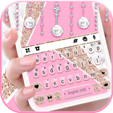 Girly Pink Glitter कीबोर्ड