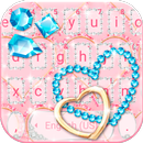 Girly Pink Heart Keyboard Them APK