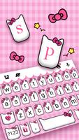 Thème de clavier Girly Pink Kitty capture d'écran 1