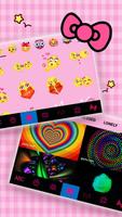 Tema Keyboard Girly Pink Kitty imagem de tela 3
