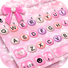 Tema Keyboard Girly Pink Pearl ícone