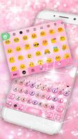 Tema Keyboard Girly Pink Pearl imagem de tela 1