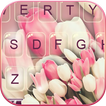 Girly Pink Tulip Klavye Arkapl