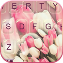 Girly Pink Tulip Fondo de tecl APK