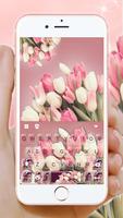 Fond de clavier Girly Pink Tul Affiche