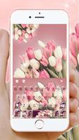 Girly Pink Tulip poster