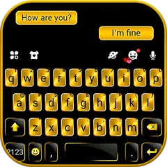 Baixar Tema Keyboard Gold Metal Busin APK