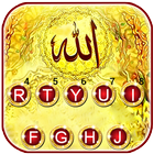 Tema Keyboard Gold Allah ícone