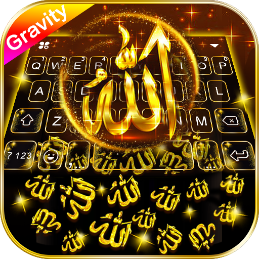 Gold Allah 3D Gravity Tema Tas