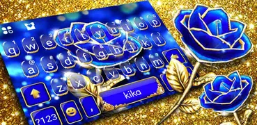 Novo tema de teclado Gold Blue