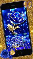 Gold Blue Rose Crystal 海报