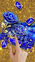 Novo tema de teclado Gold Blue imagem de tela 1