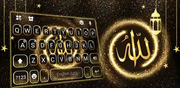 тема Gold Glitter Allah