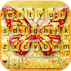 Tema Keyboard Gold Glitter But ícone