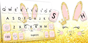 Gold Glitter Bunny Tema Tastie