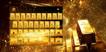 Gold Glitter Keyboard Theme