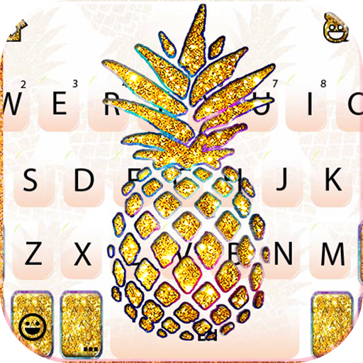 Gold Glitter Pineapple Tema Ta