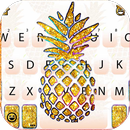 Gold Glitter Pineapple Keyboar APK