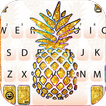 Gold Glitter Pineapple Keyboar