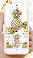 Gold Glitter Pineapple poster