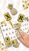 Gold Glitter Pineapple Ekran Görüntüsü 2
