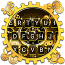 Gold Luxury Clock Keyboard The APK