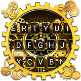 Gold Luxury Clock Klavye Temas APK