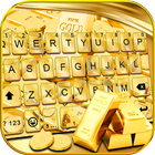 Fond de clavier Gold Live icône