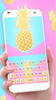 ثيم لوحة المفاتيح Gold Pineapp الملصق